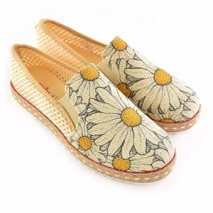 EXC! GOBY LET YOUR SOUL FREE DAISY CANVAS SLIP ON SHOES SNEAKERS 40/9.5-10